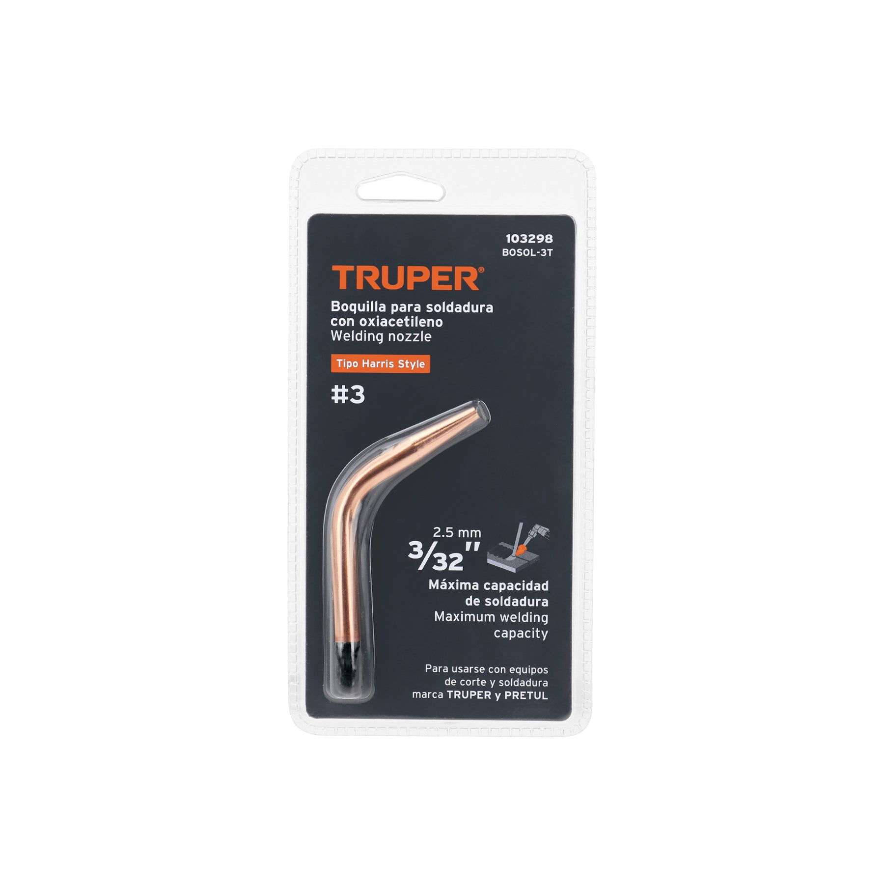 Boquilla #3 para soldar con acetileno TRUPER