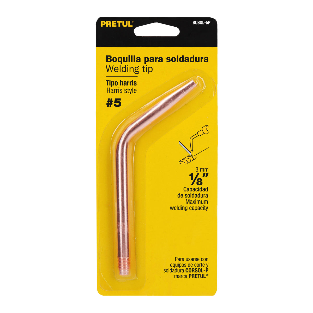Boquilla #5 para soldar con acetileno PRETUL