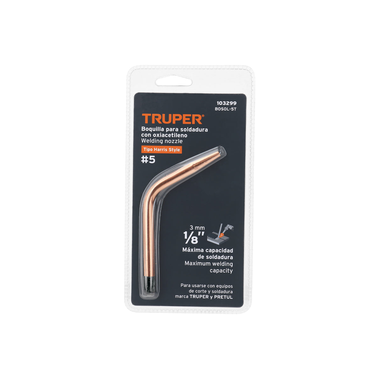 Boquilla #5 para soldar con acetileno TRUPER