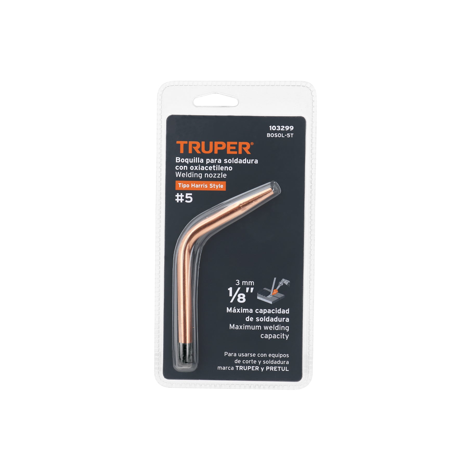 Boquilla #5 para soldar con acetileno TRUPER