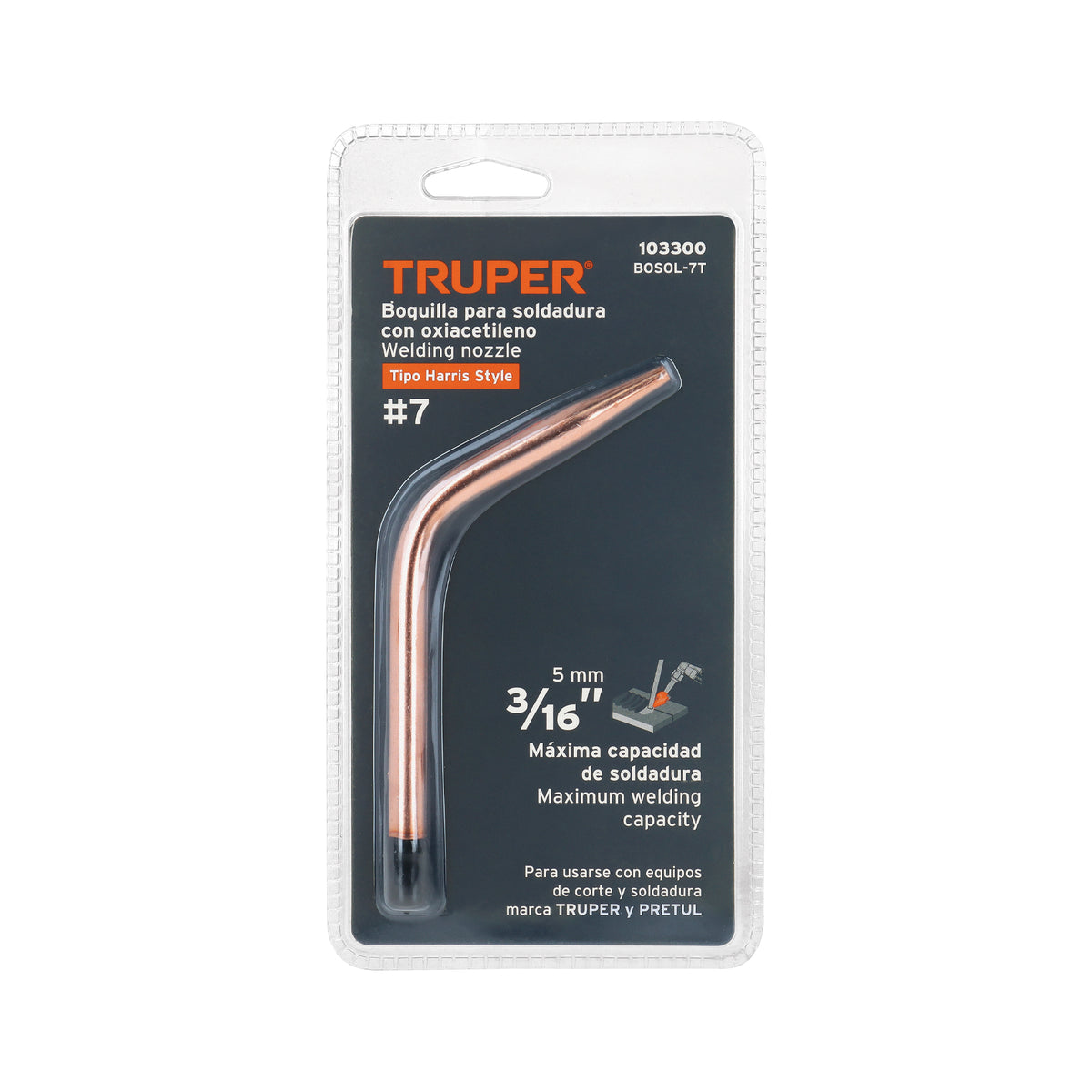 Boquilla #7 para soldar con acetileno TRUPER