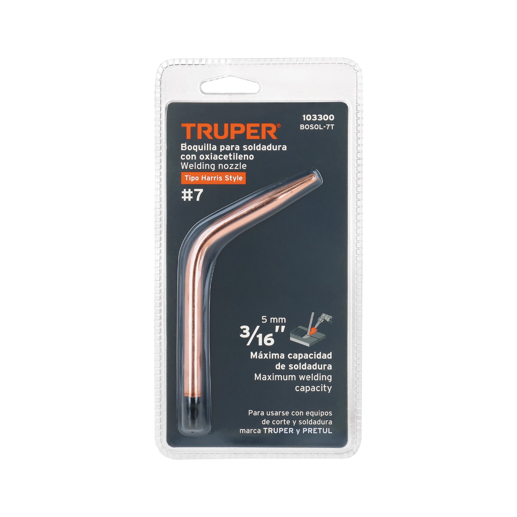 Boquilla #7 para soldar con acetileno TRUPER