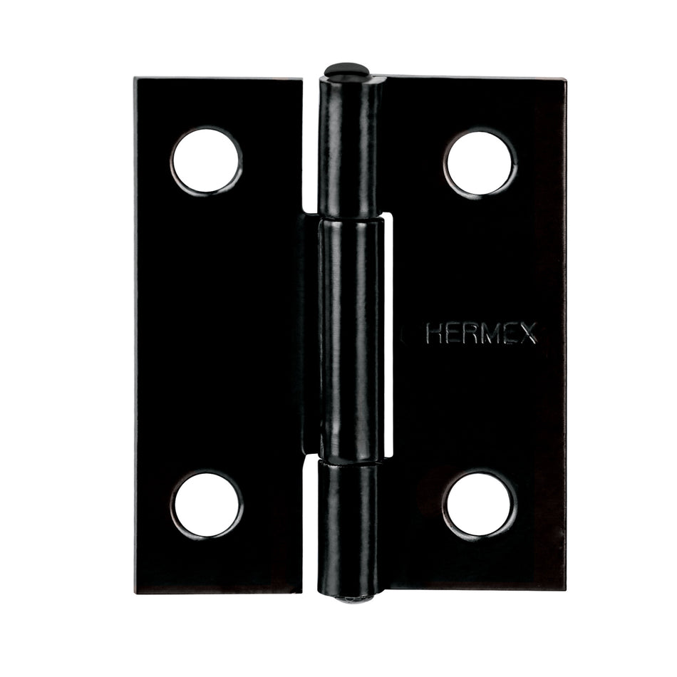 Bisagra rectangular 1-1/2' negra, HERMEX