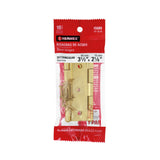 Bolsa con 2 bisagras rectangulares acero latonado 3-1/2"