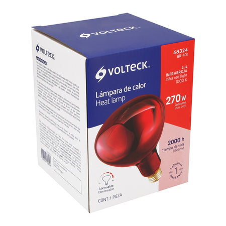 Lampara incandescente de calor BR40 270 Watts rojo