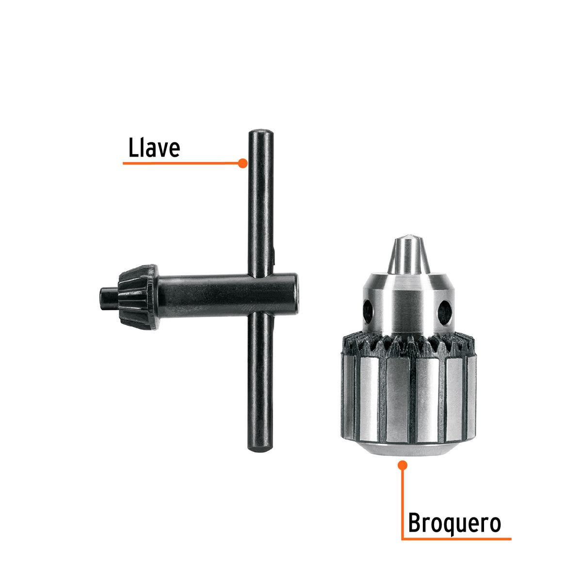 Broquero con llave cuerpo estriado TRUPER EXPERT 1/4"