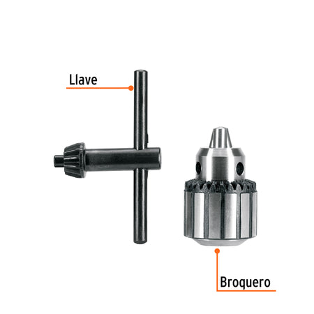 Broquero con llave cuerpo estriado TRUPER EXPERT 1/4"