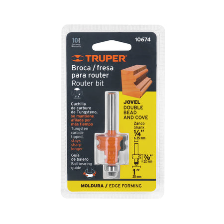 Broca router jovel 1" con balero Truper