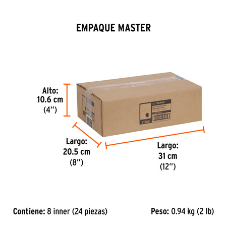 Broca para router media cana Truper 1/4"