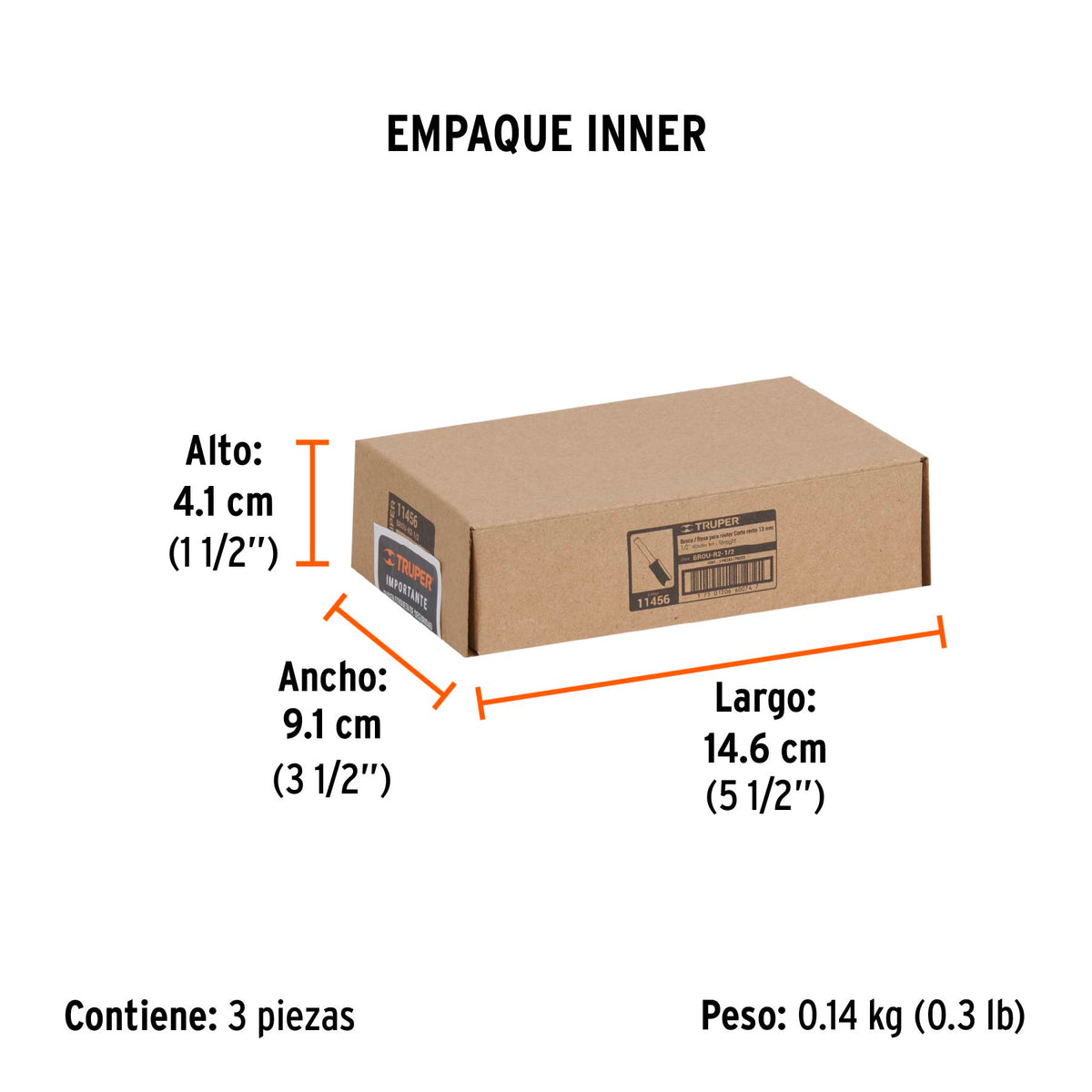 Broca para router recta 2 filos Truper 1/2"