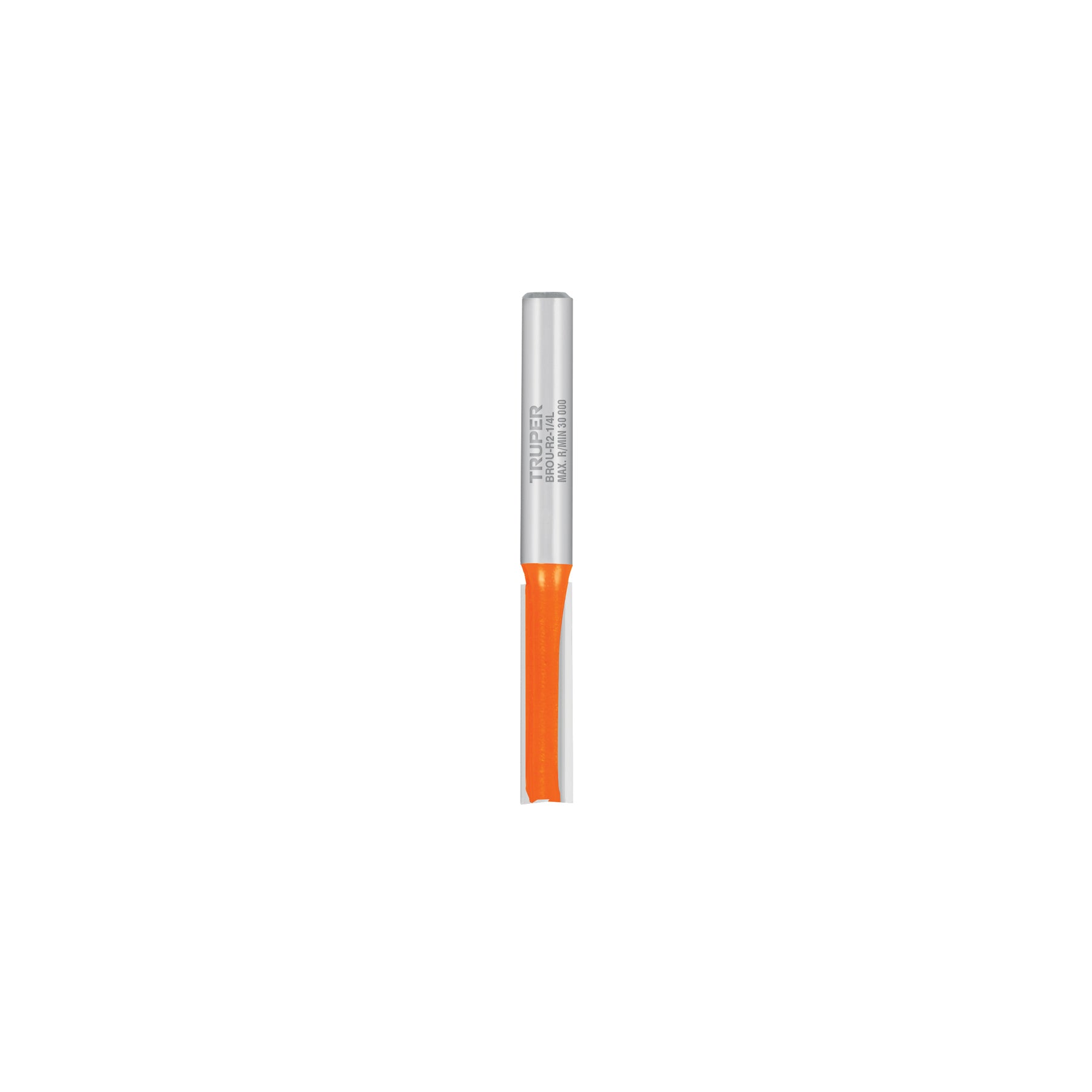 Broca para router recta 2 filos 1/4" larga Truper