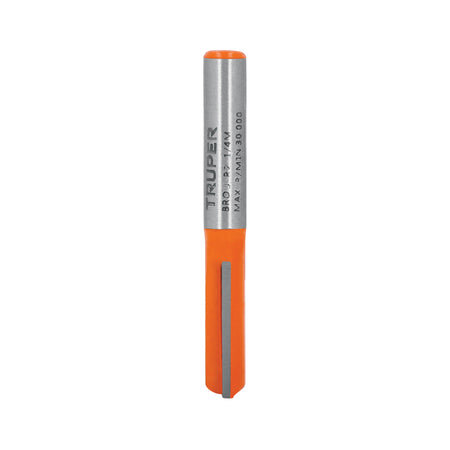 Broca para router recta 2 filos 1/4" mediana Truper