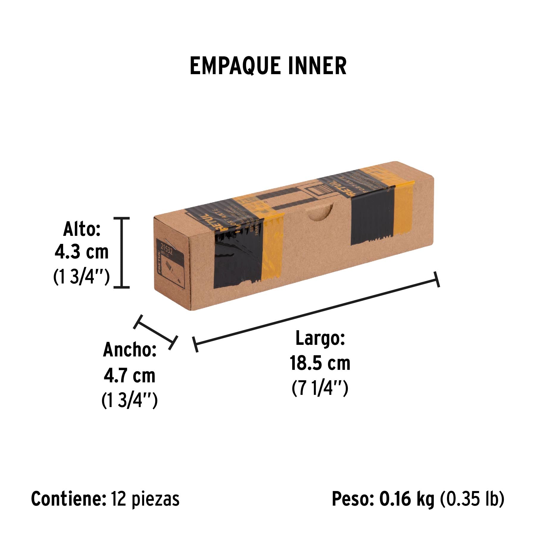 Brocha uso general de con mango de plastico Pretul 1/2"