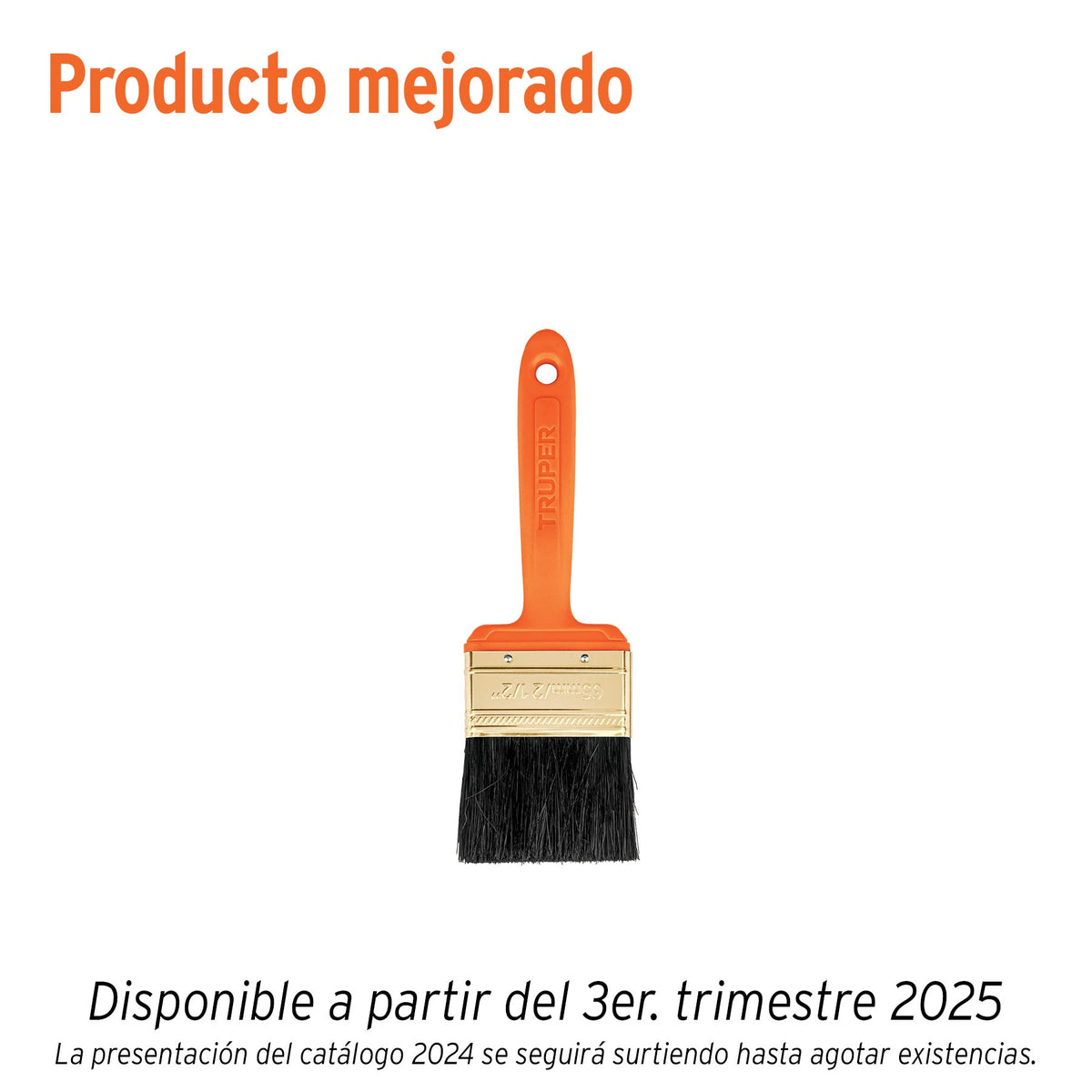 Brocha profesional de con mango de plastico Truper 2-1/2"