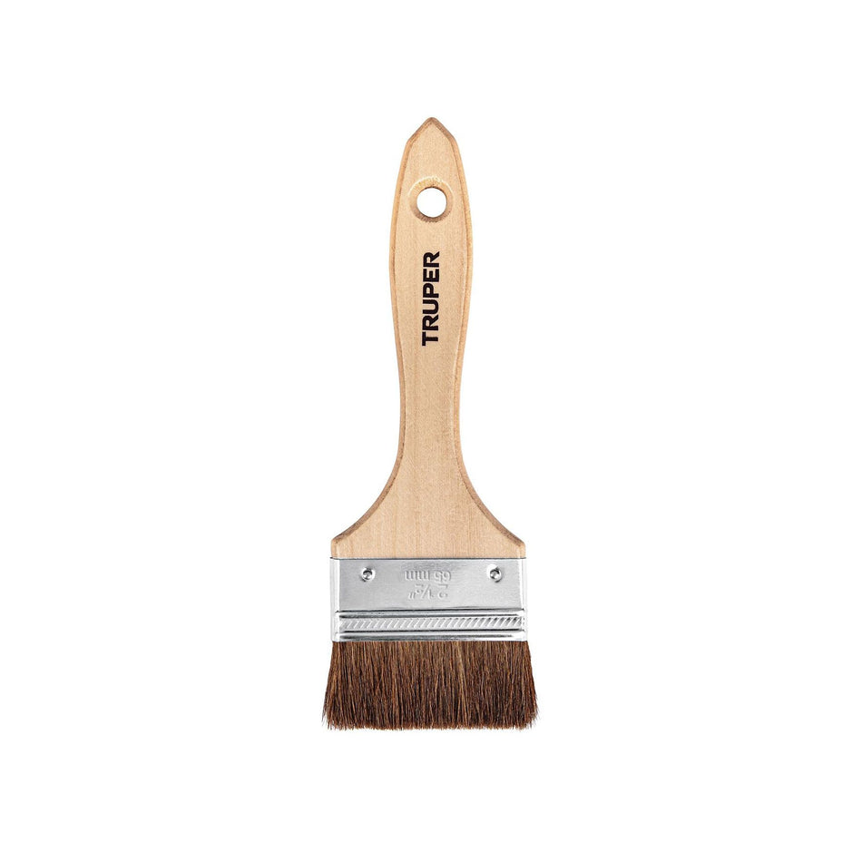 Brocha pelo de camello de 2-1/2" con mango de madera, TRUPER