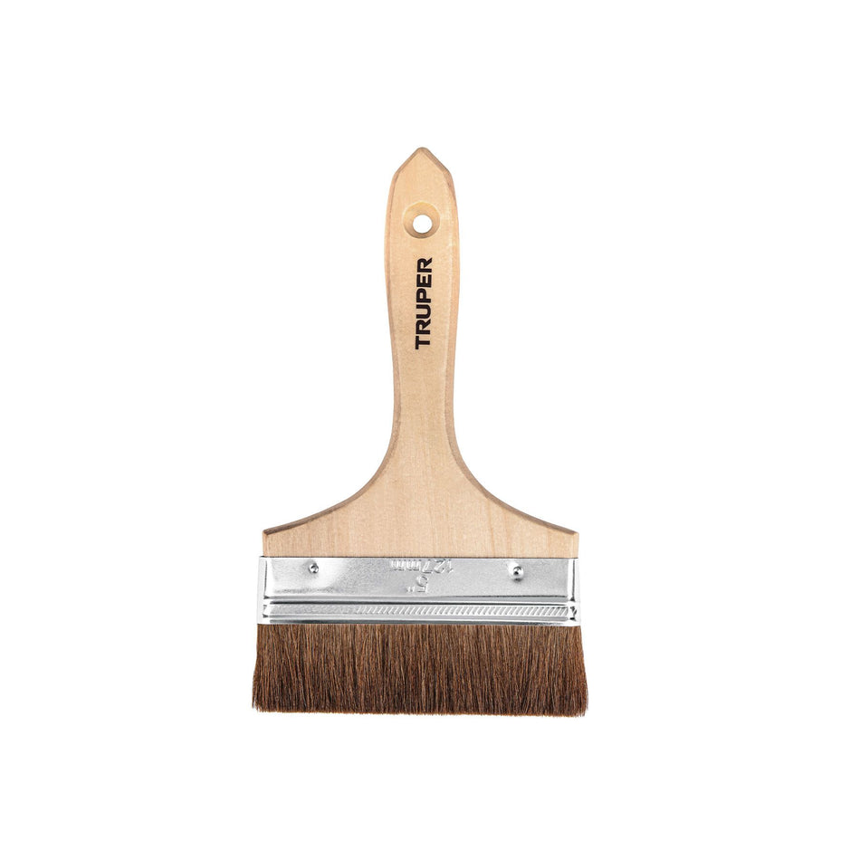 Brocha pelo de camello de 5" con mango de madera, TRUPER