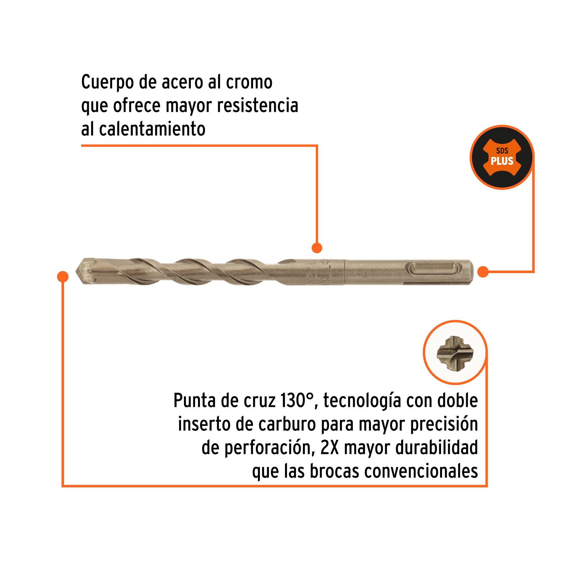 Broca SDS Plus 1/2 x Truper 6"