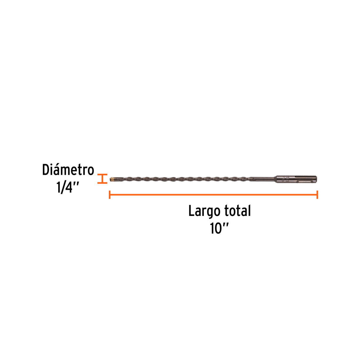 Broca SDS Plus 1/4 x Truper 10"