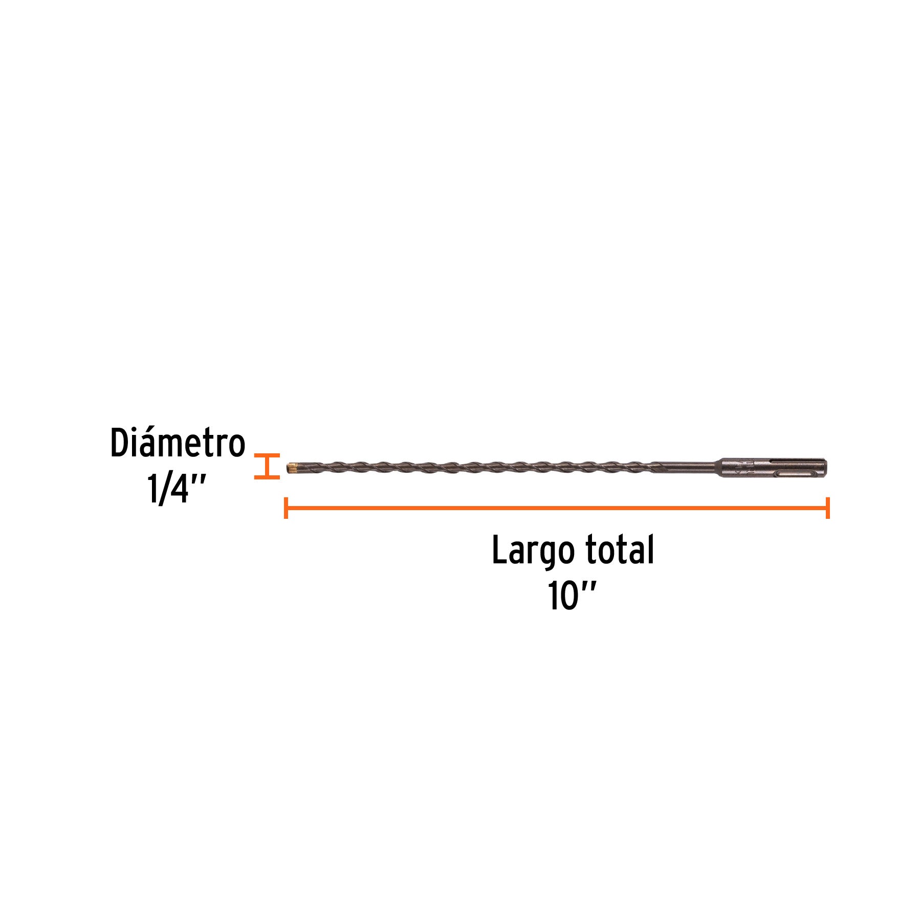 Broca SDS Plus 1/4 x Truper 10"