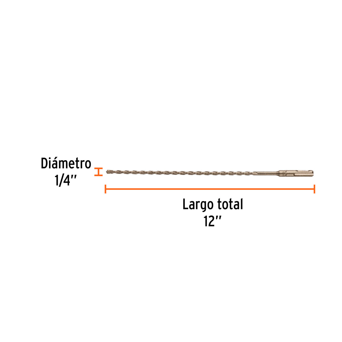 Broca SDS Plus 1/4 x Truper 12"