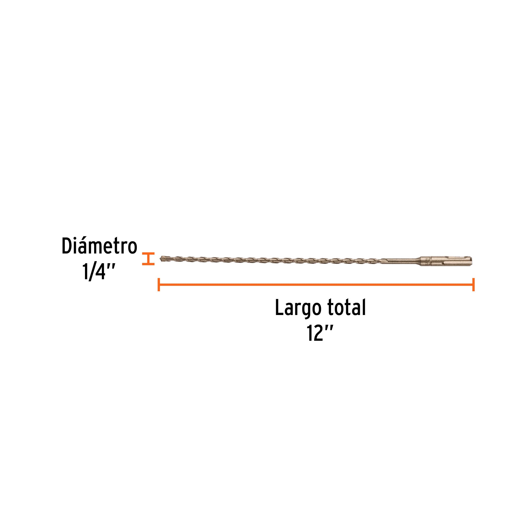 Broca SDS Plus 1/4 x Truper 12"