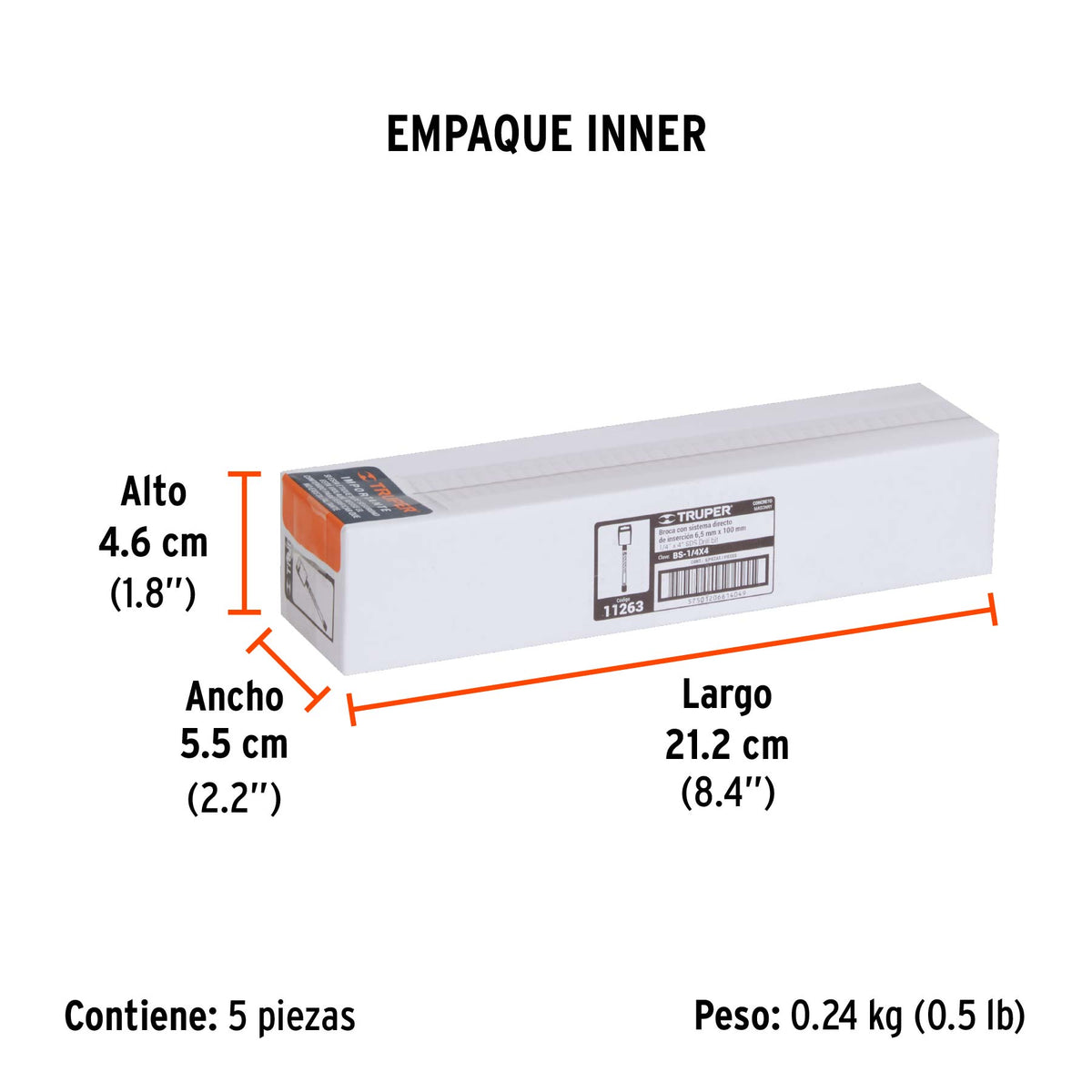 Broca SDS Plus 1/4 x Truper 4"