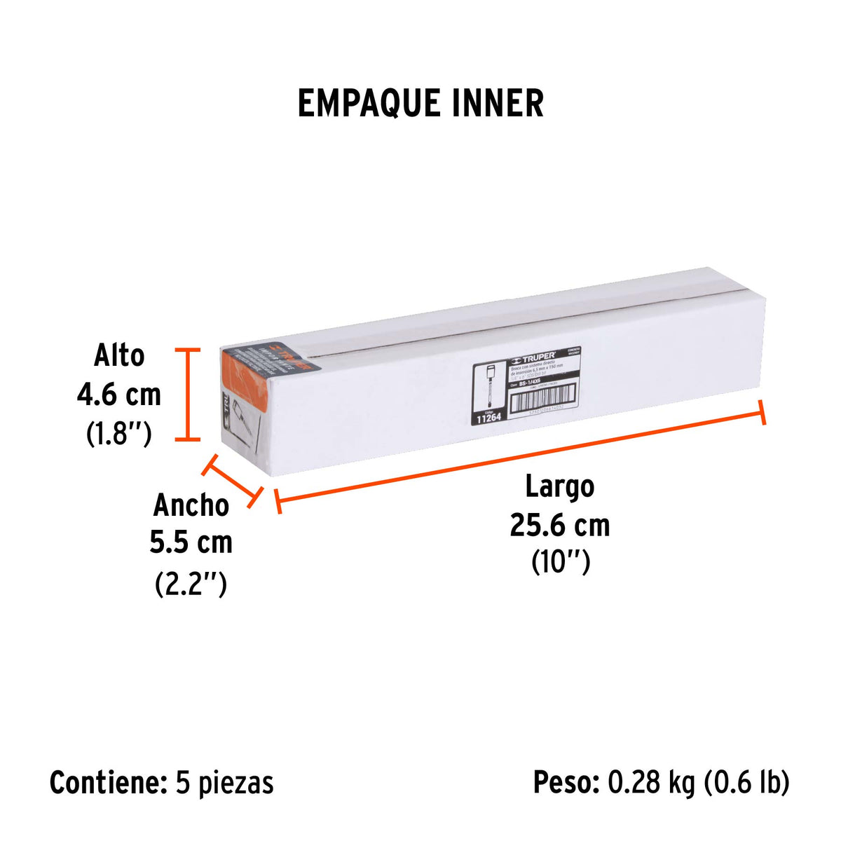 Broca SDS Plus 1/4 x Truper 6"