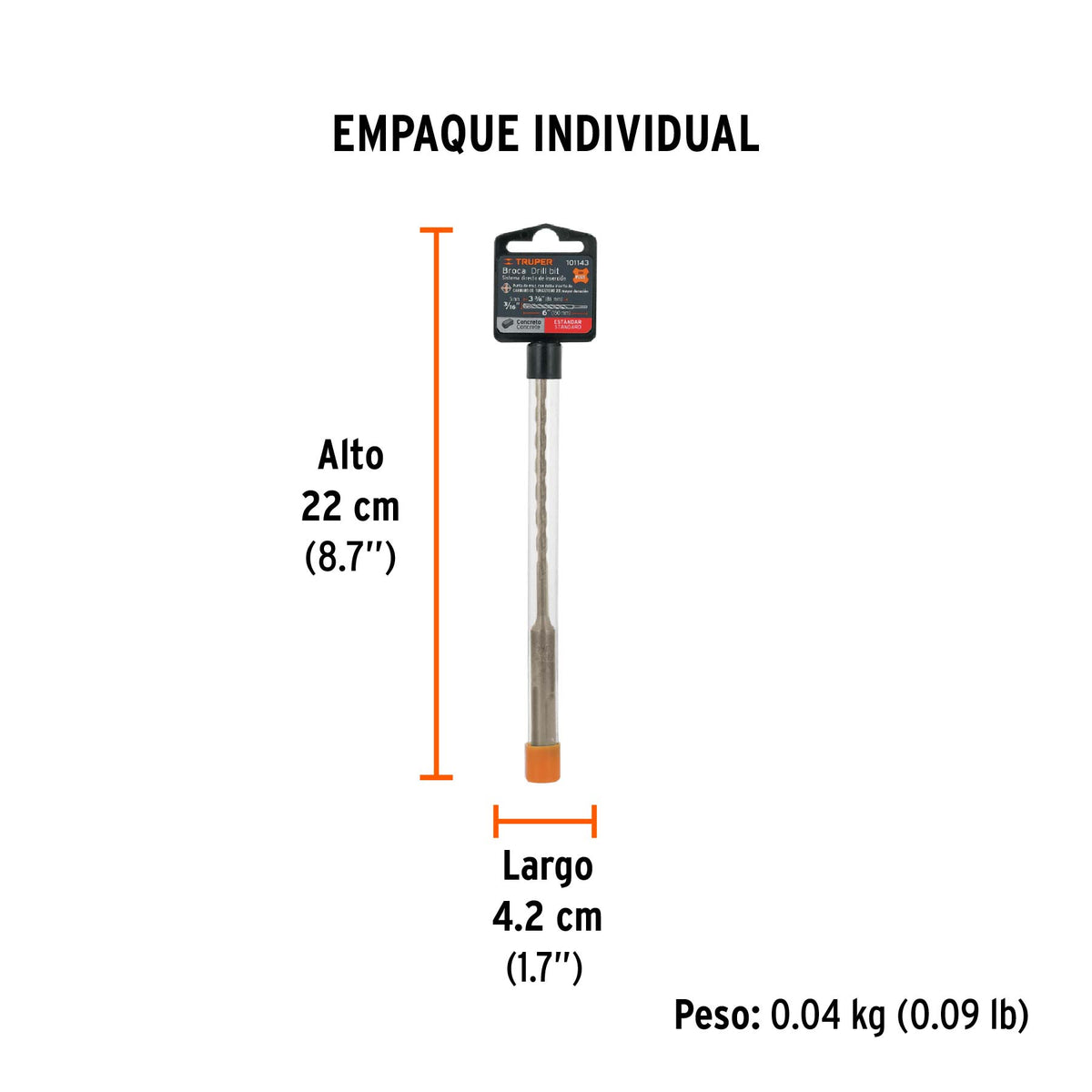 Broca SDS Plus 3/16 x Truper 6"