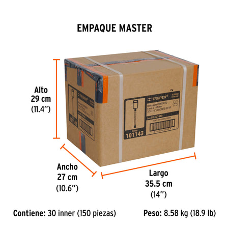 Broca SDS Plus 3/16 x Truper 6"