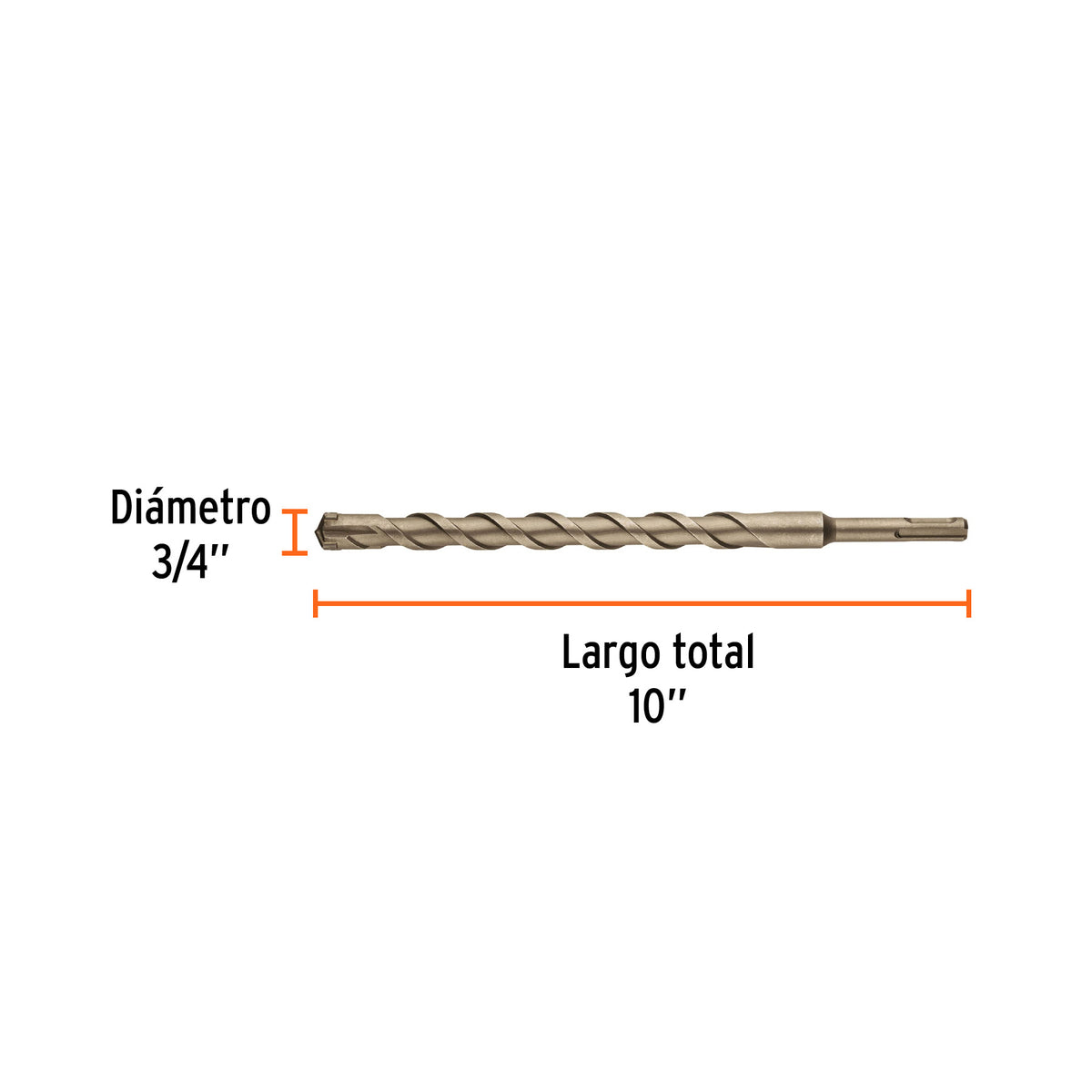Broca SDS Plus 3/4 x Truper 10"