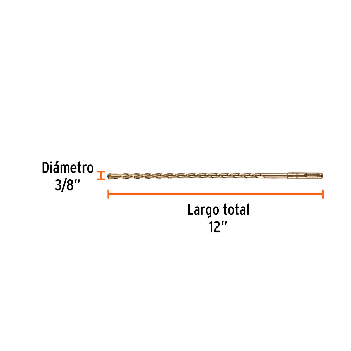 Broca SDS Plus 3/8 x Truper 12"