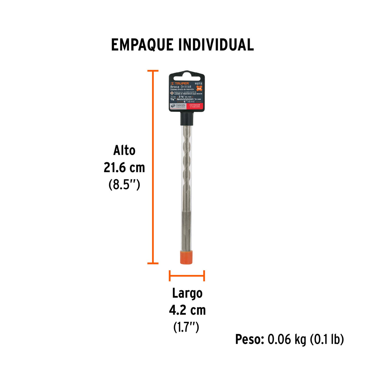 Broca SDS Plus 3/8 x Truper 6"