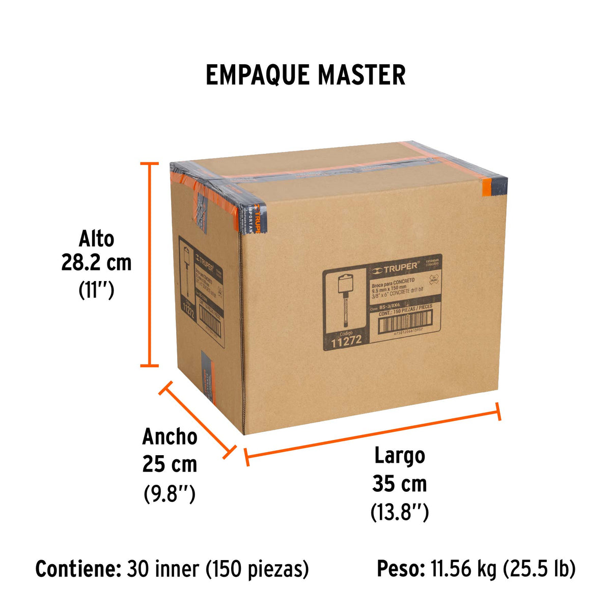 Broca SDS Plus 3/8 x Truper 6"