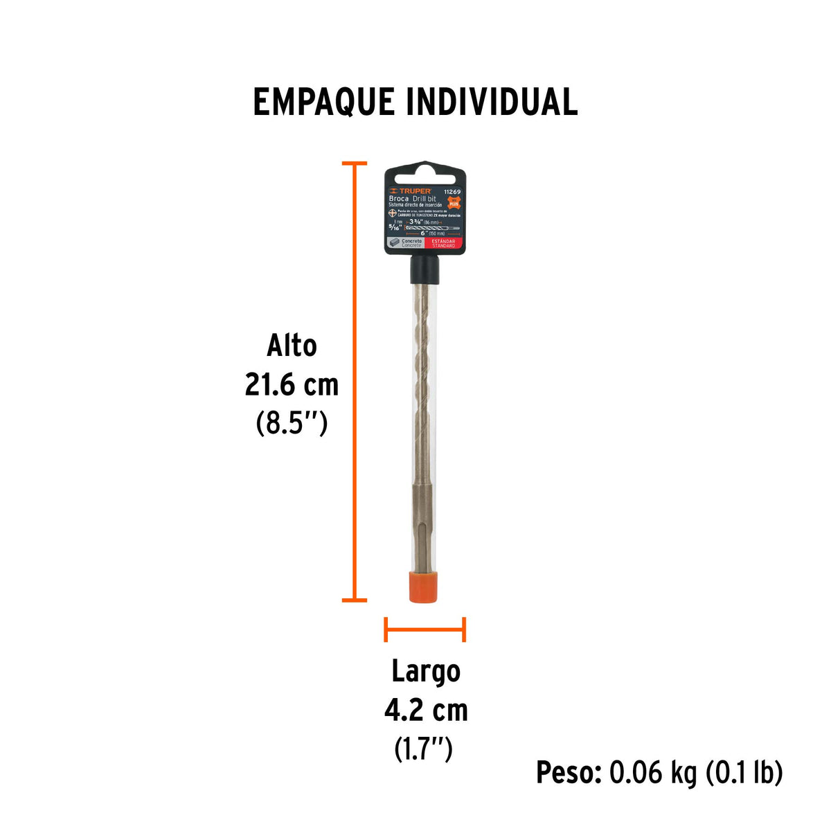 Broca SDS Plus 5/16 x Truper 6"