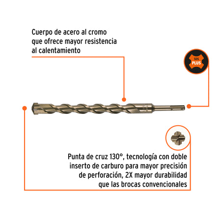 Broca SDS Plus 7/8 x Truper 11"