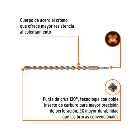 Broca SDS Plus 7/8 x Truper 18"