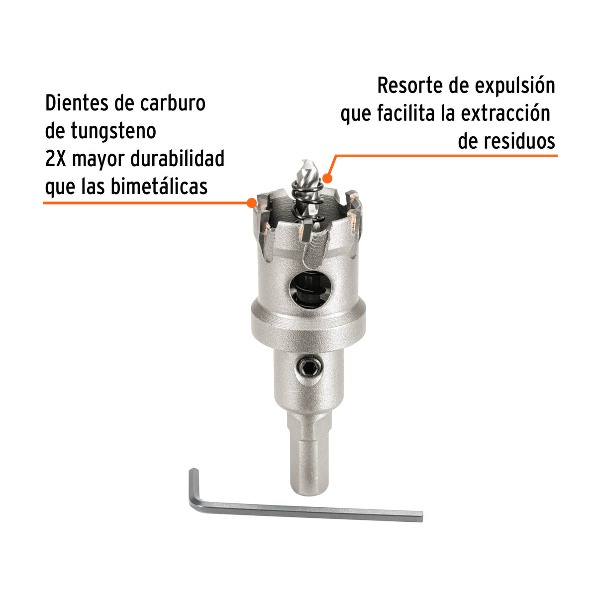 Brocasierra de carburo de tungsteno Truper 1-1/8"