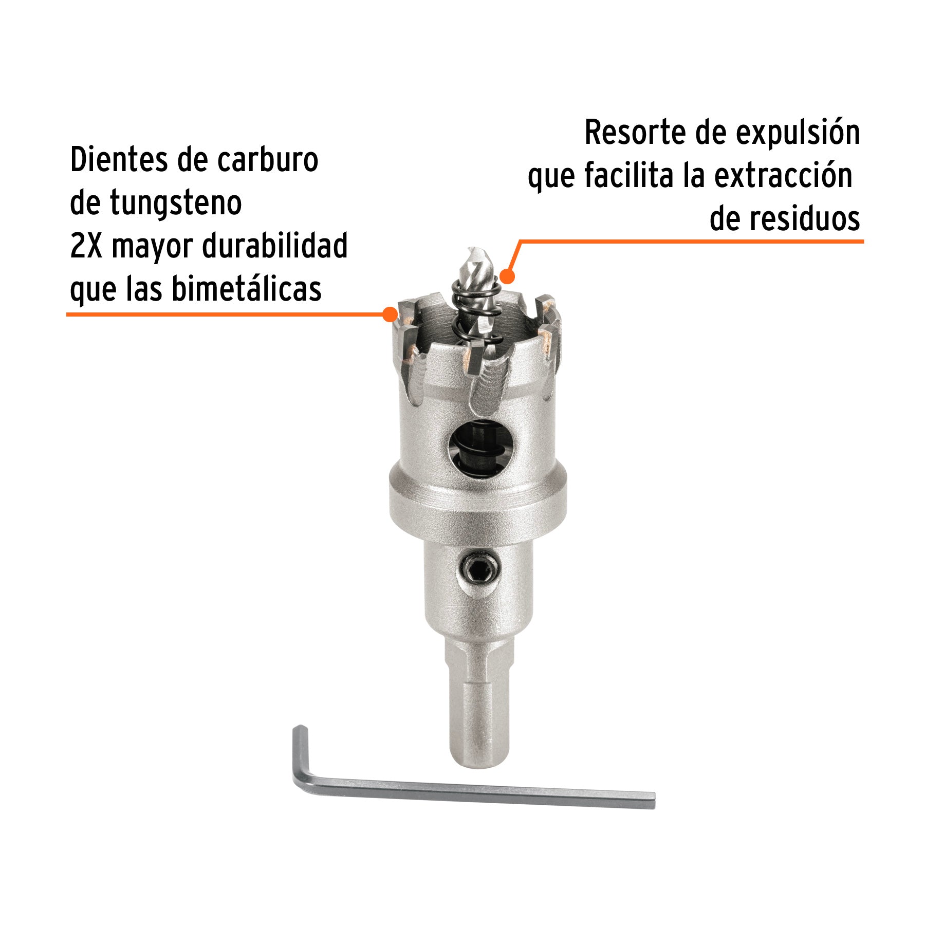 Brocasierra de carburo de tungsteno Truper 1-1/8"