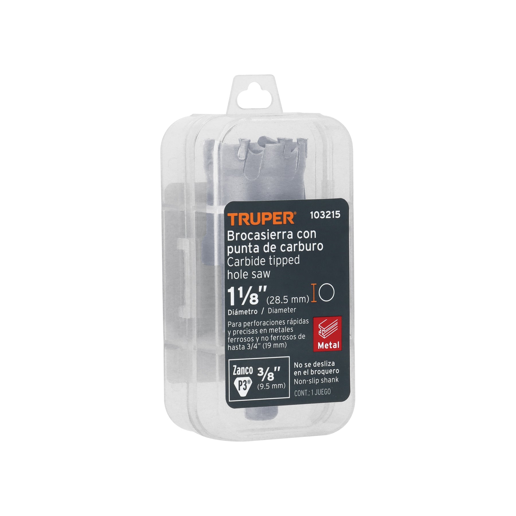 Brocasierra de carburo de tungsteno Truper 1-1/8"