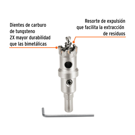 Brocasierra de carburo de tungsteno Truper 7/8"