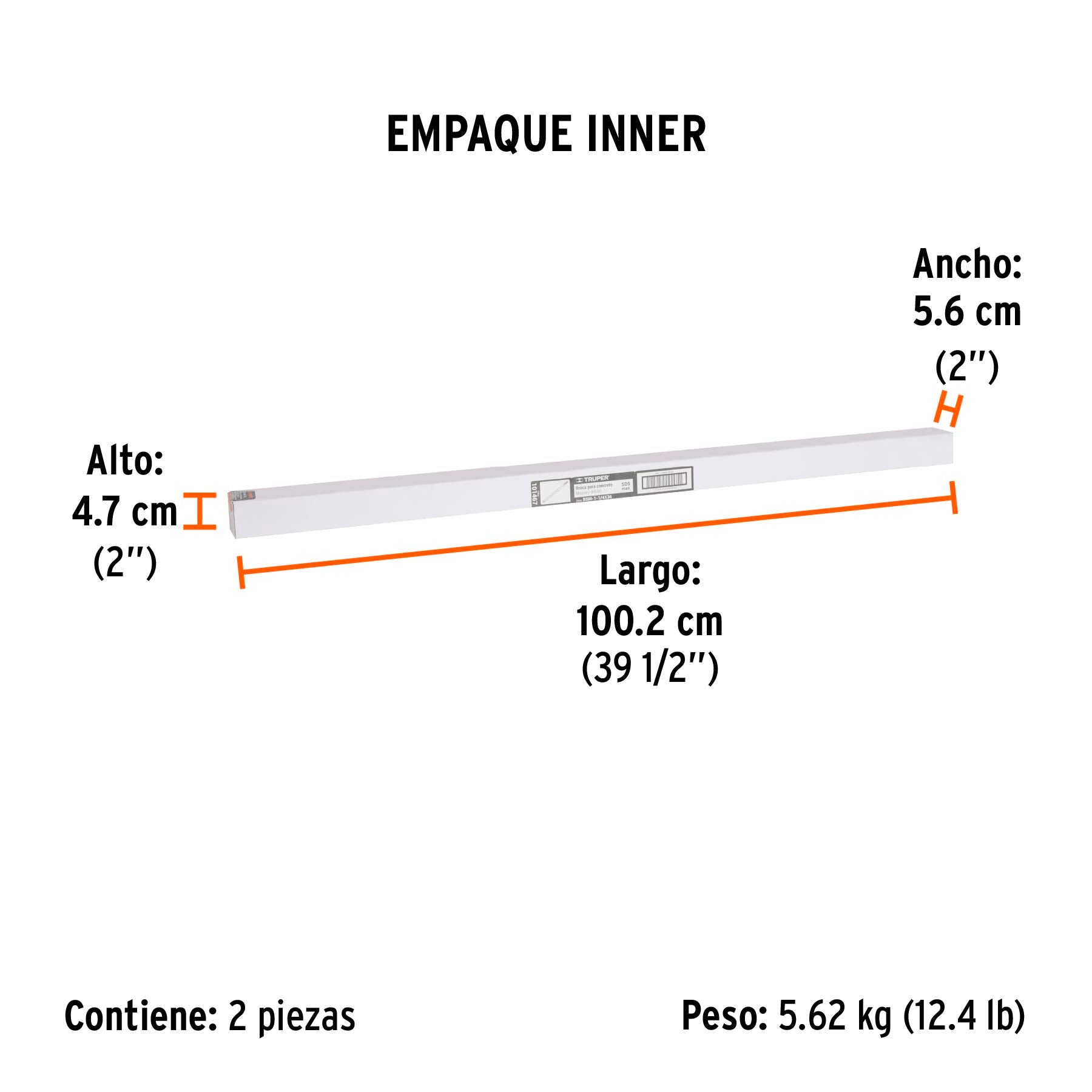 Broca SDS Ma x de 1-1/4 x Truper 36"