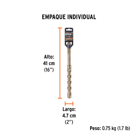 Broca SDS Ma x de 1-1/8 x Truper 13"