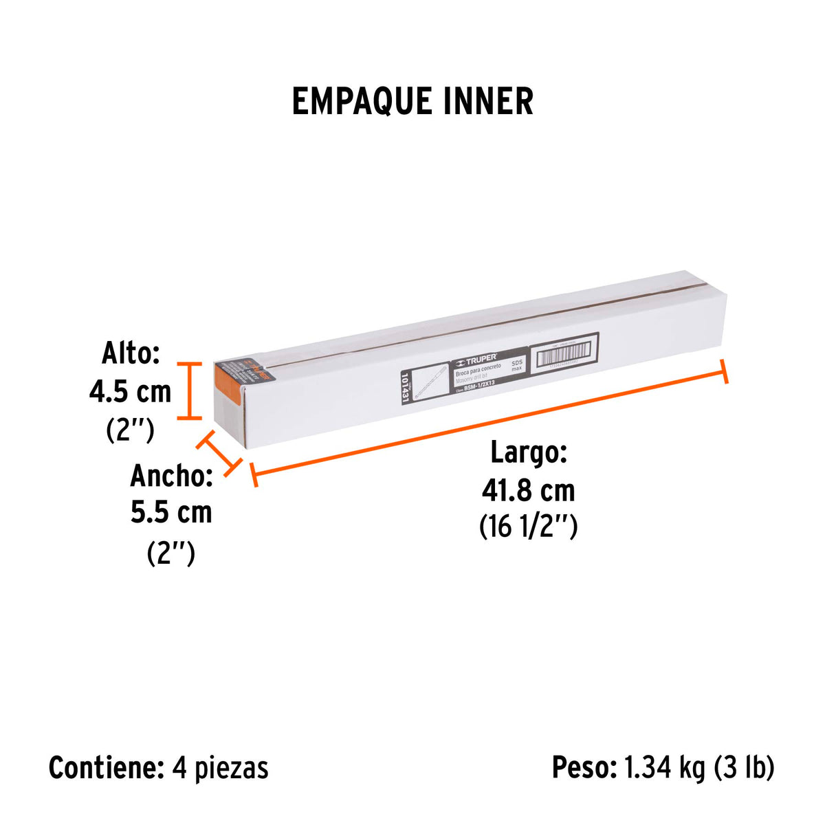 Broca SDS Max de 1/2 x 13" Truper