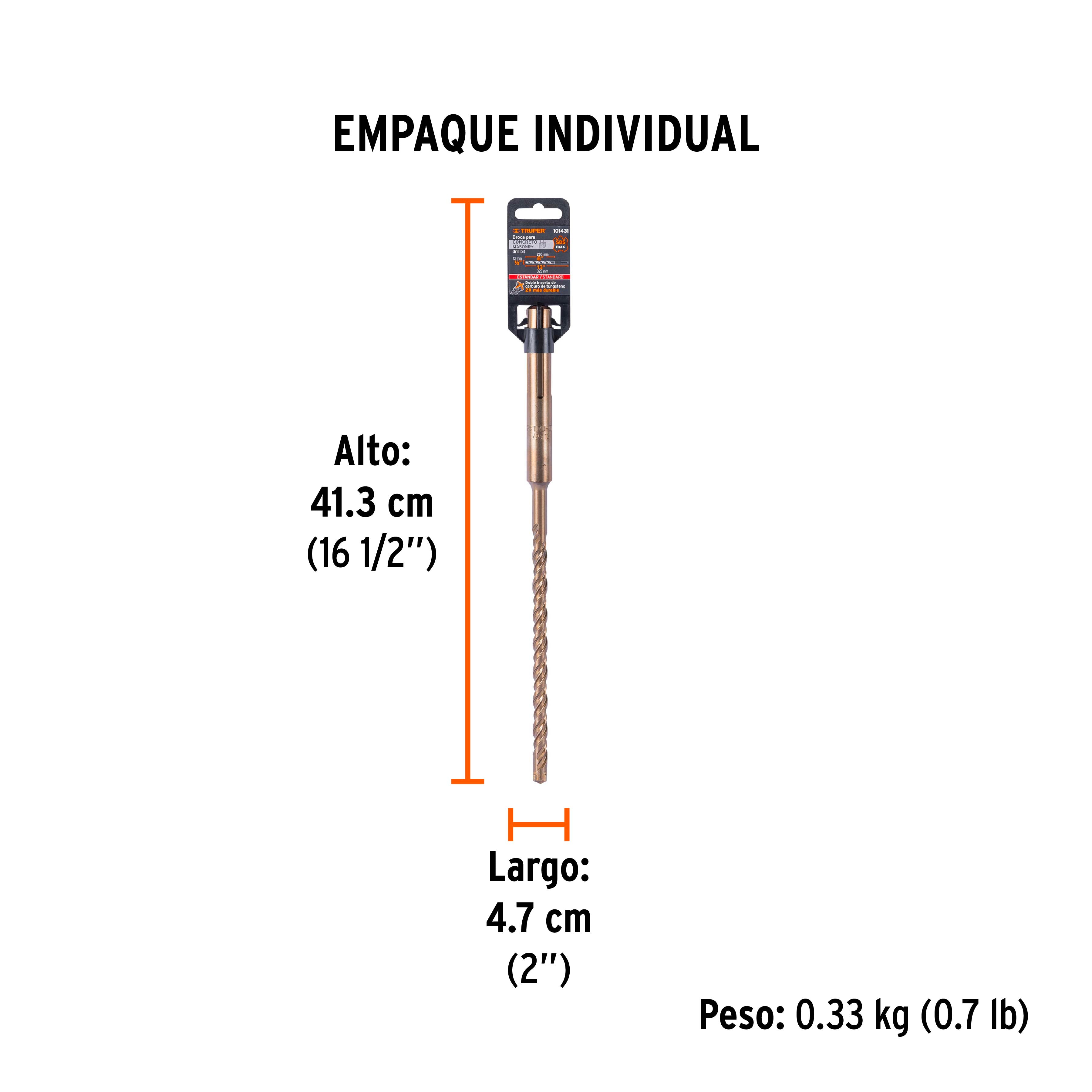 Broca SDS Max de 1/2 x 13" Truper