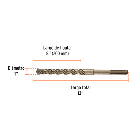 Broca SDS Ma x de 1 x Truper 13"