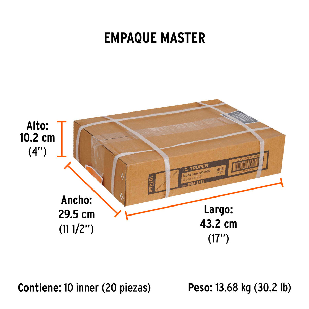 Broca SDS Ma x de 1 x Truper 13"