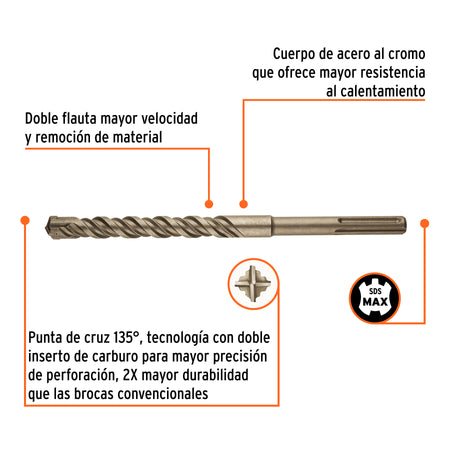 Broca SDS Ma x de 1 x Truper 13"