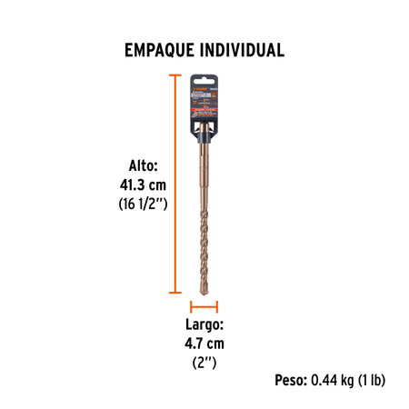 Broca SDS Ma x de 3/4 x Truper 13"