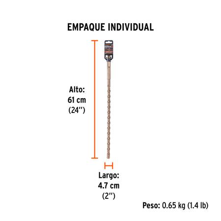 Broca SDS Ma x de 3/4 x Truper 21"