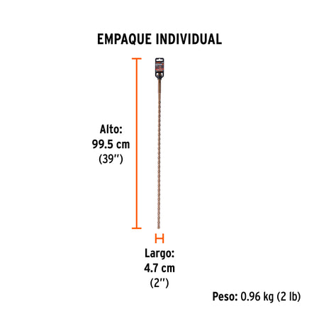 Broca SDS Ma x de 3/4 x Truper 36"